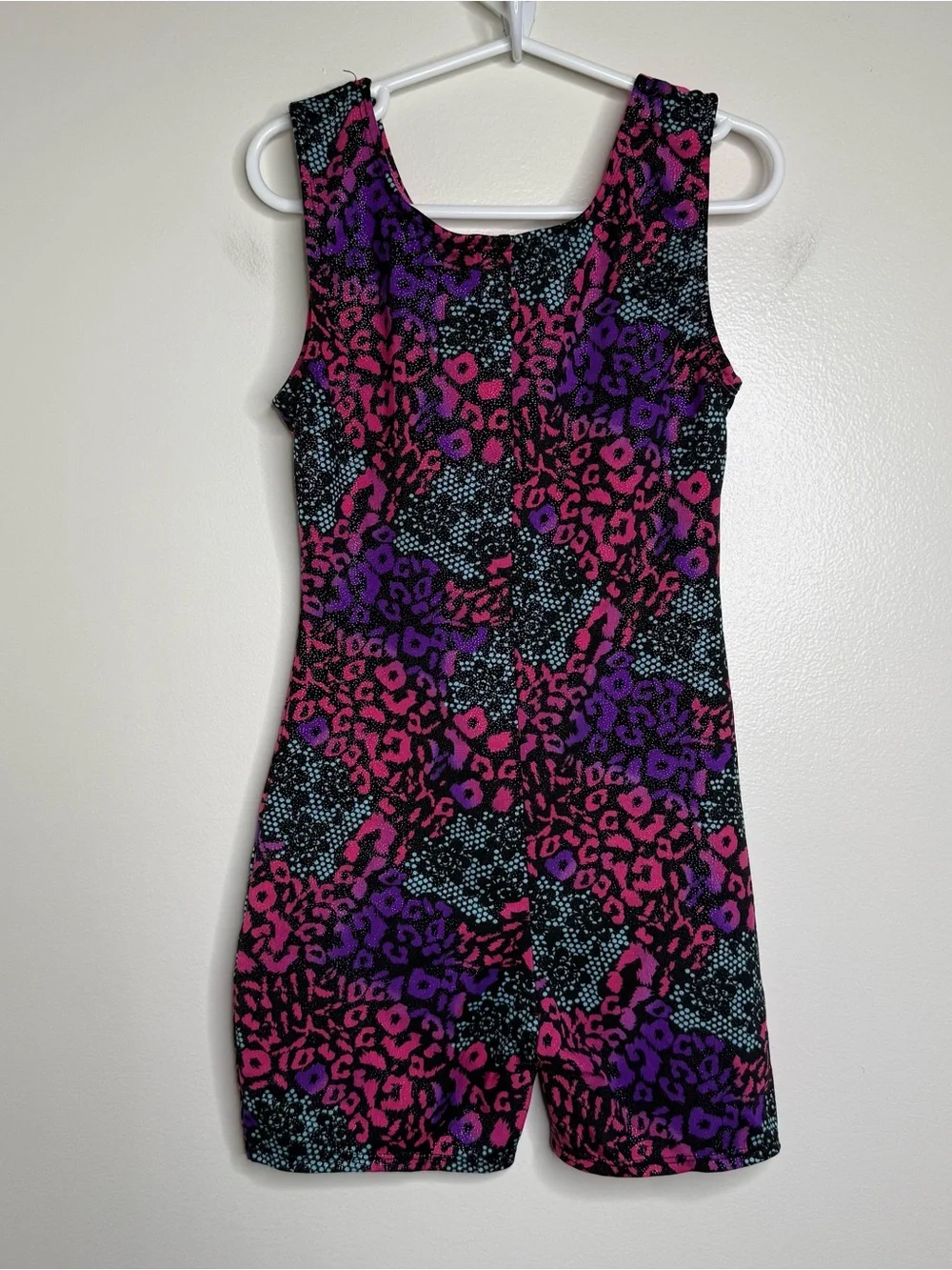 Moret Activewear Gymnastics Leotard Unitard Dance Kids Sz 8/10 Leopard Colorful